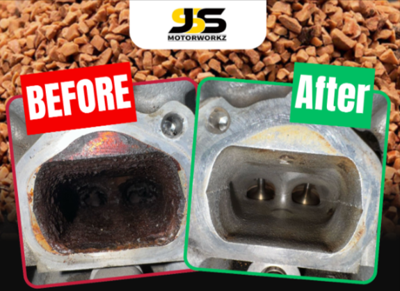 Before and After Walnut Blasting